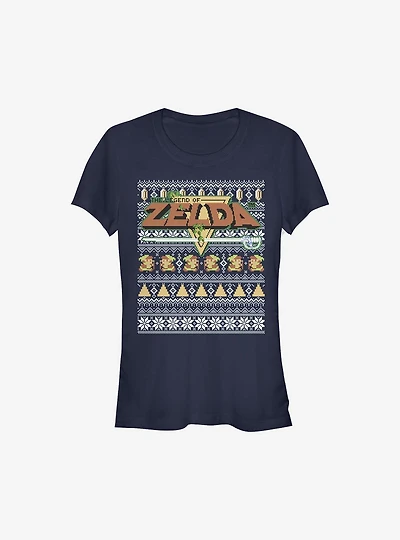 Nintendo The Legend Of Zelda Tight Forces Ugly Christmas Sweater Girls T-Shirt