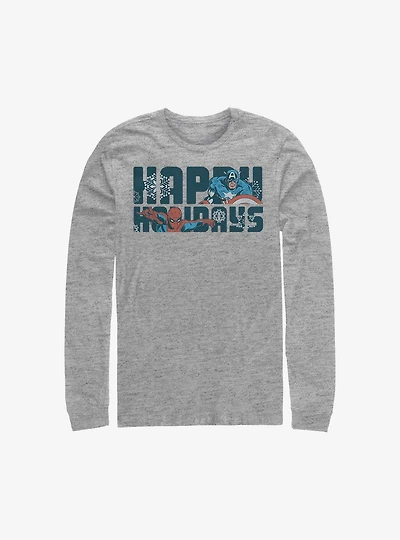 Marvel Avengers Happiest Of Holidays Long-Sleeve T-Shirt