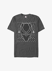 Marvel Black Panther Ugly Christmas Sweater Mask T-Shirt