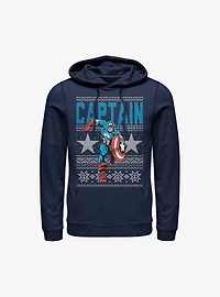 Marvel Captain America Ugly Holiday Sweater Hoodie