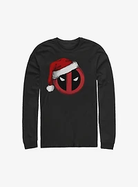 Marvel Deadpool Santa Hat Christmas Long-Sleeve T-Shirt