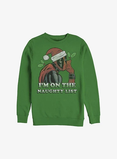 Marvel Deadpool On The Naughty List Holiday Sweatshirt