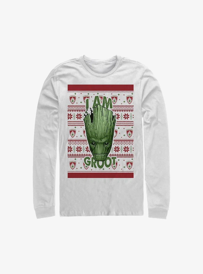 Marvel Guardians Of The Galaxy Groot Christmas Long-Sleeve T-Shirt