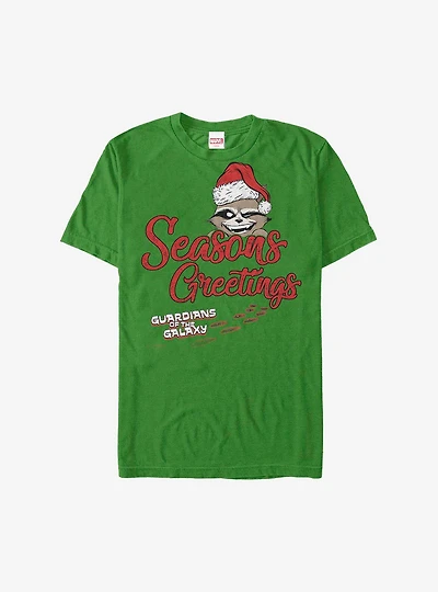 Marvel Guardians Of The Galaxy Hidden Rocket Seasons Greetings Holiday T-Shirt