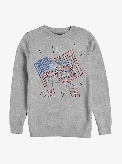 Marvel Captain America Neon Cap Sweatshirt