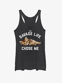 The Savage Life Chose Me Kitten Girls Tank