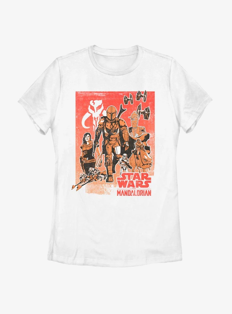 Star Wars The Mandalorian Western Vignette Womens T-Shirt