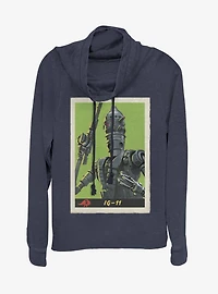 Star Wars The Mandalorian IG Poster Cowlneck Long-Sleeve Womens Top