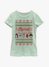 Marvel Avengers Merriest Heroes Youth Girls T-Shirt