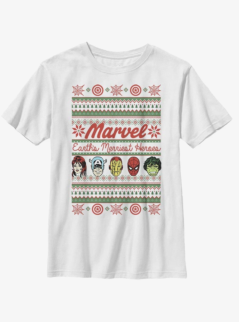 Marvel Avengers Merriest Heroes Youth T-Shirt