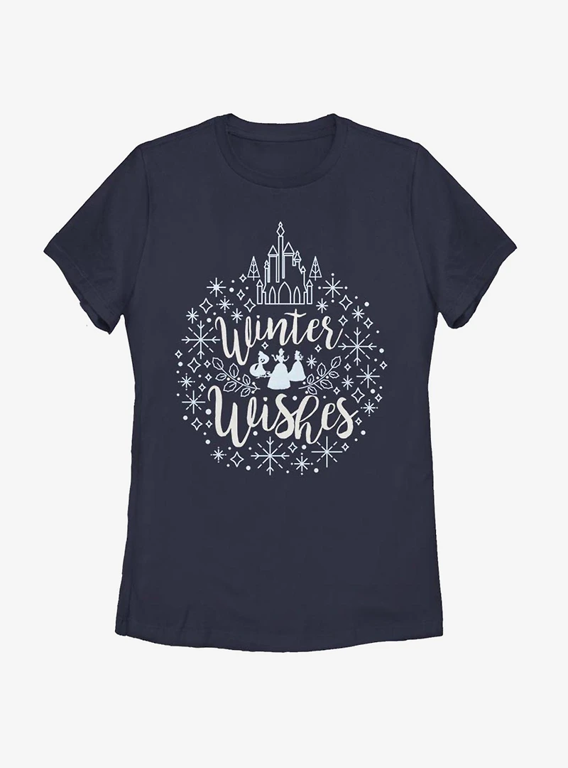 Disney Princesses Winter Wishes Womens T-Shirt