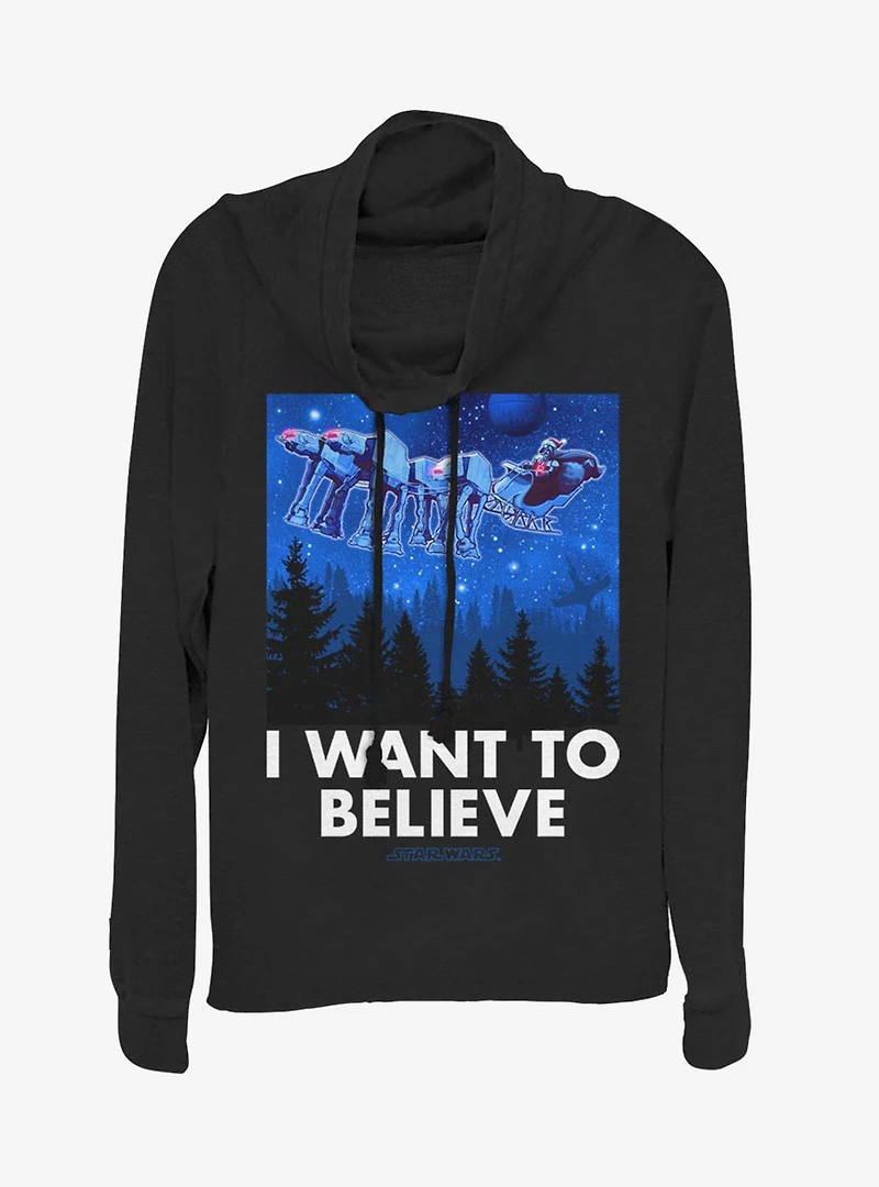 Star Wars Believer Cowlneck Long-Sleeve Womens Top