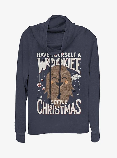 Star Wars Wookiee Christmas Cowlneck Long-Sleeve Womens Top