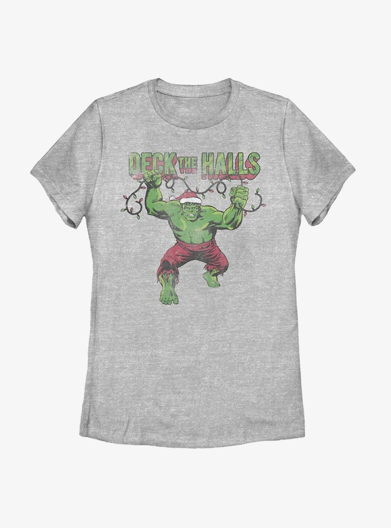 Marvel Hulk Deck The Halls Womens T-Shirt