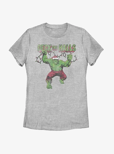Marvel Hulk Deck The Halls Womens T-Shirt