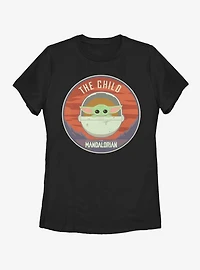 Star Wars The Mandalorian Child Bassinet Badge Womens T-Shirt