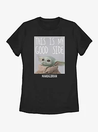 Star Wars The Mandalorian Child My Good Side Womens T-Shirt