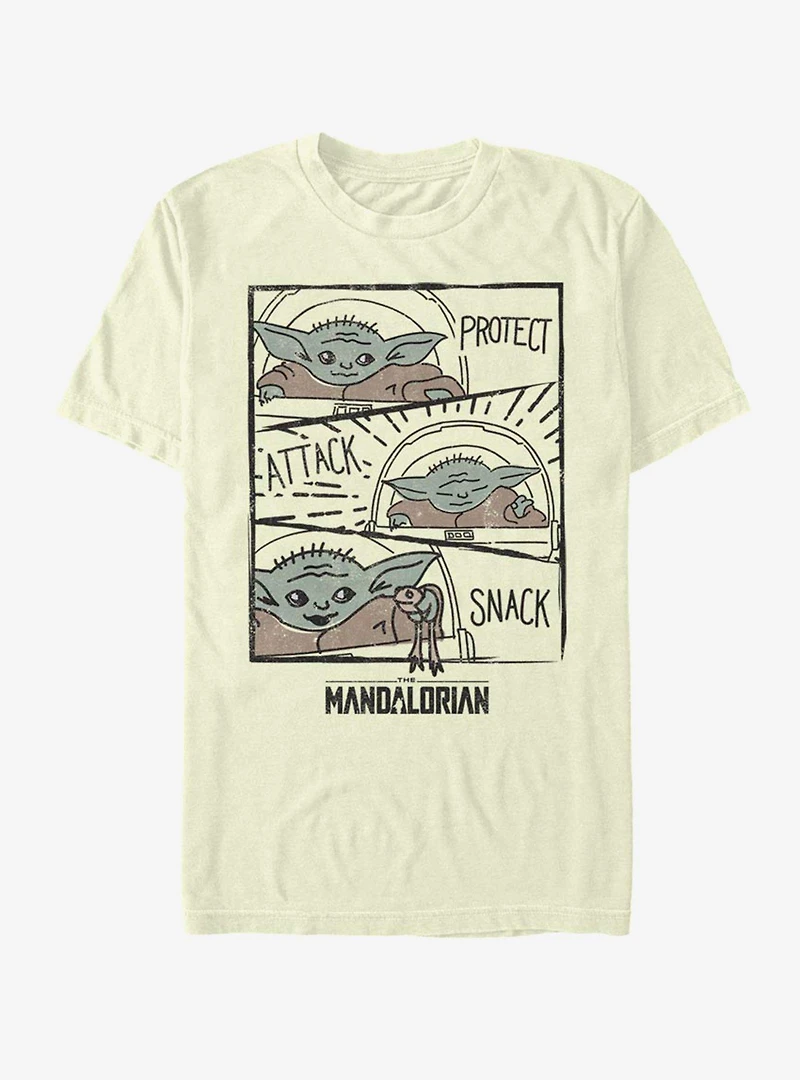 The Mandalorian Child Doodle Panels T-Shirt