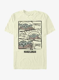 The Mandalorian Child Doodle Panels T-Shirt