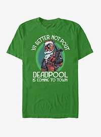 Marvel Deadpool Coming To Town Christmas T-Shirt