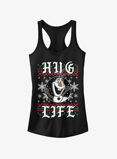 Disney Frozen Olaf Hug Life Christmas Sweater Girls Tank