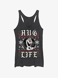 Disney Frozen Olaf Hug Life Christmas Sweater Girls Tank
