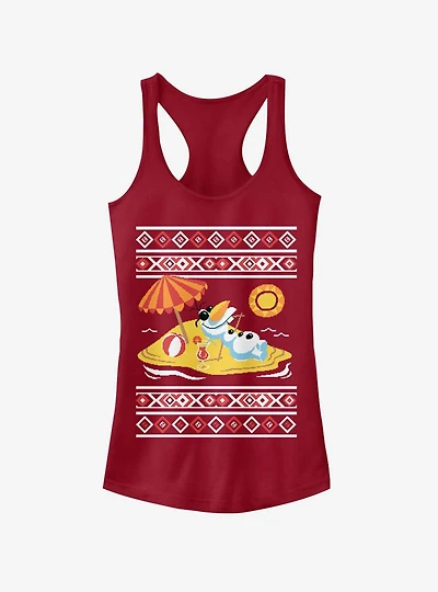 Disney Frozen Olaf Christmas Sweater Girls Tank