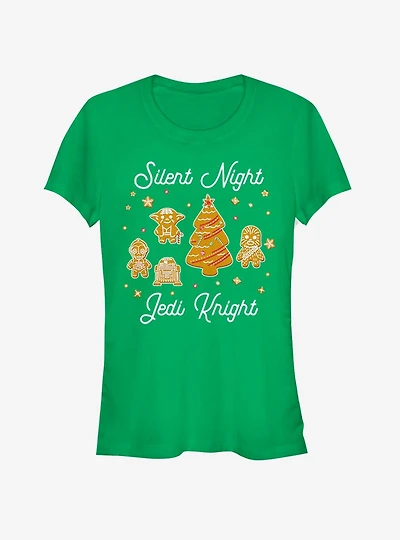 Star Wars Silent Night Jedi Knight Gingerbread Girls T-Shirt