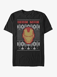 Marvel Iron Man Mask Ugly Christmas T-Shirt
