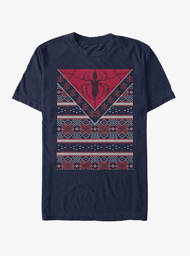 Marvel Spider-Man Logo Ugly Christmas Sweater T-Shirt