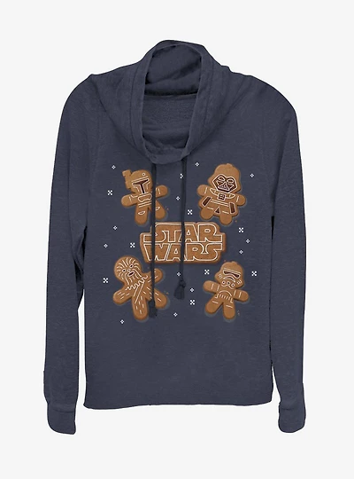 Star Wars Gingerbread Cookie Cowl Neck Long-Sleeve Girls Top