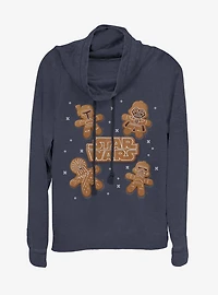 Star Wars Gingerbread Cookie Cowl Neck Long-Sleeve Girls Top