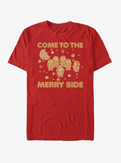 Star Wars Gingerbread Come To The Merry Side T-Shirt