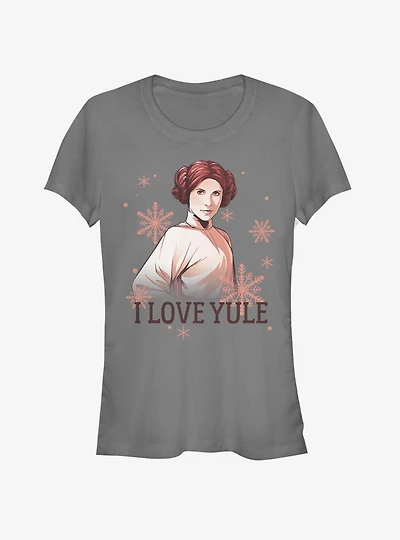 Star Wars Princess Leia I Love Yule Girls T-Shirt