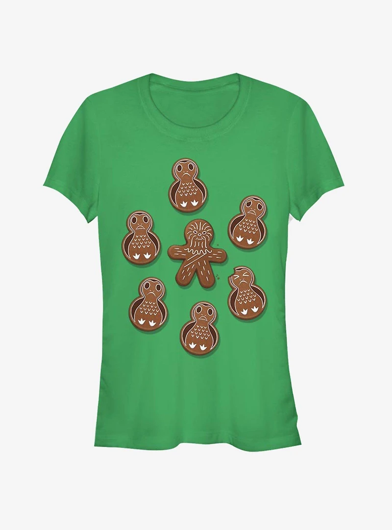 Star Wars Gingerman Porg Christmas Cookies Girls T-Shirt