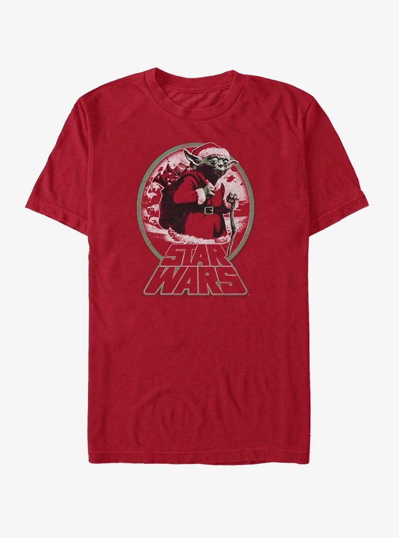 Star Wars Yoda Santa Snow Globe T-Shirt