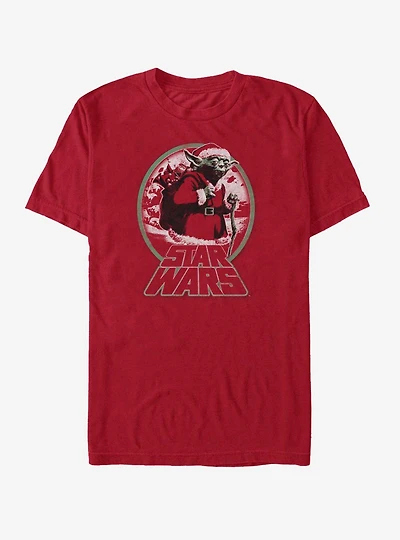 Star Wars Yoda Santa Snow Globe T-Shirt