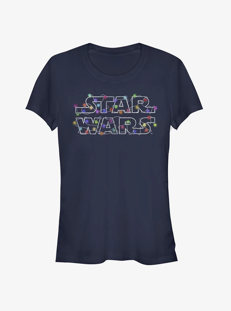 Star Wars Christmas Lights Girls T-Shirt