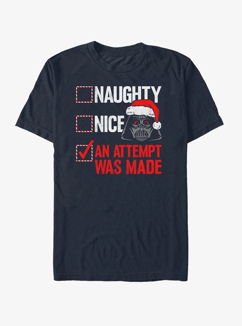 Star Wars Santa Vader Attempt Was Made T-Shirt