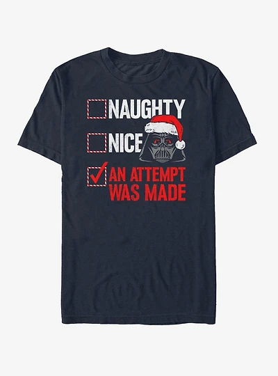 Star Wars Santa Vader Attempt Was Made T-Shirt