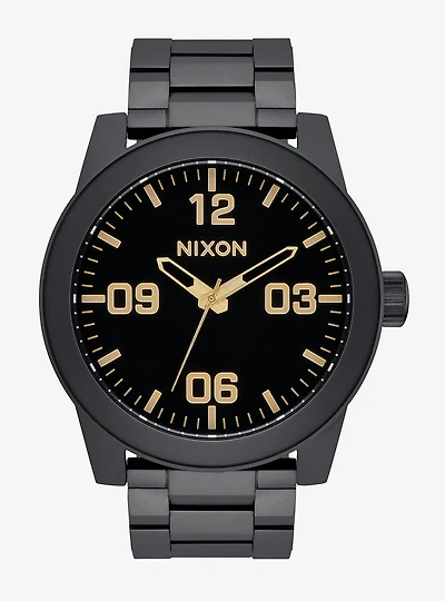 Nixon Corporal Ss Matte Black Gold Watch