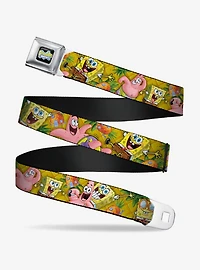 Spongebob Squarepants Patrick Starfish Poses Pineapple Youth Seatbelt Belt