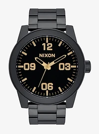 Nixon Corporal Ss Matte Black Gold Watch