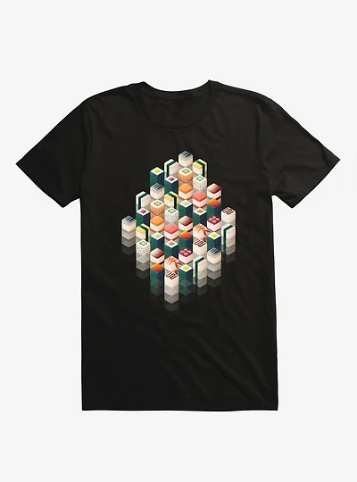 Maki Matrix Sushi Black T-Shirt