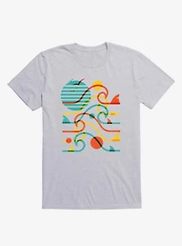 Sun, Waves, And Bites Shark Sport Grey T-Shirt