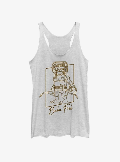 Star Wars: The Rise of Skywalker Babu Frik Outline  Girls Tank