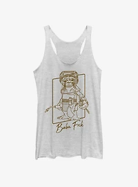 Star Wars: The Rise of Skywalker Babu Frik Outline  Girls Tank