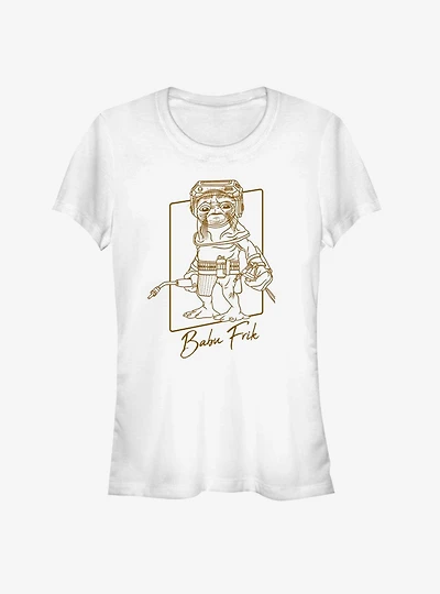 Star Wars: The Rise of Skywalker Babu Frik Outline Girls T-Shirt
