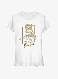 Star Wars: The Rise of Skywalker Babu Frik Outline Girls T-Shirt