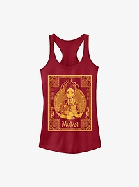 Disney Mulan Live Action Golden Outline Poster Girls Tank